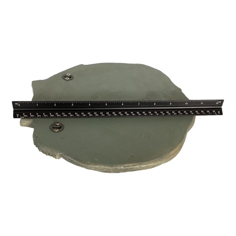 3D Frogs On Vines Round Hanging Step Stone Garden Plaque Decor Matte Slate Green - Picture 14 of 16